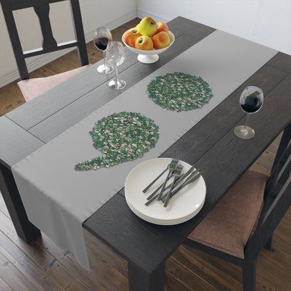 Flowers Semi-Colon Table Runner (Cotton, Poly)