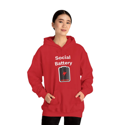 Social Battery Low Heavy Blend™ Hooded Sweatshirt