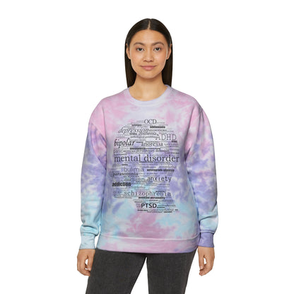 Mental Disorder Silhouette Tie-Dye Sweatshirt