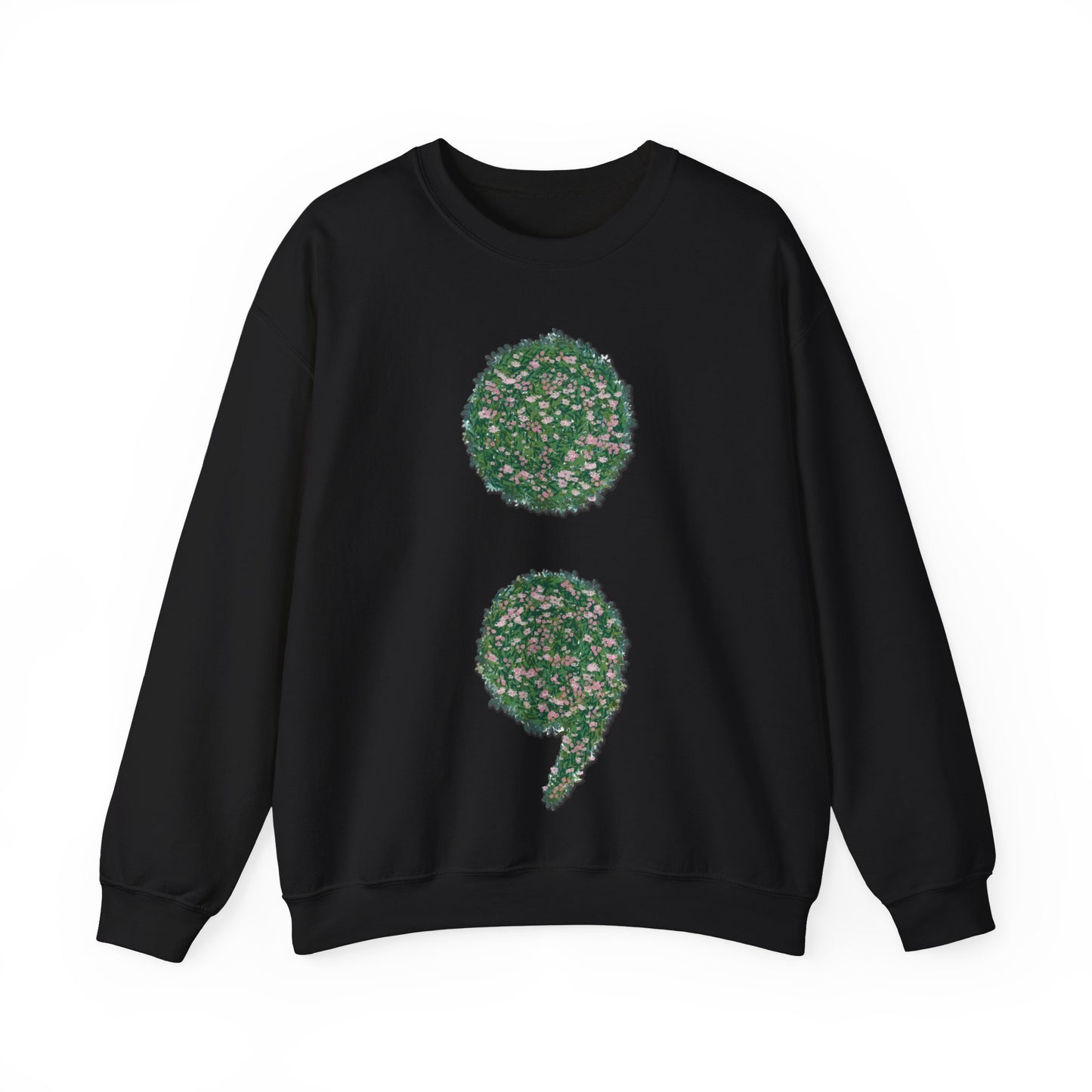 Flowers Semi-Colon Unisex Heavy Blend™ Crewneck Sweatshirt