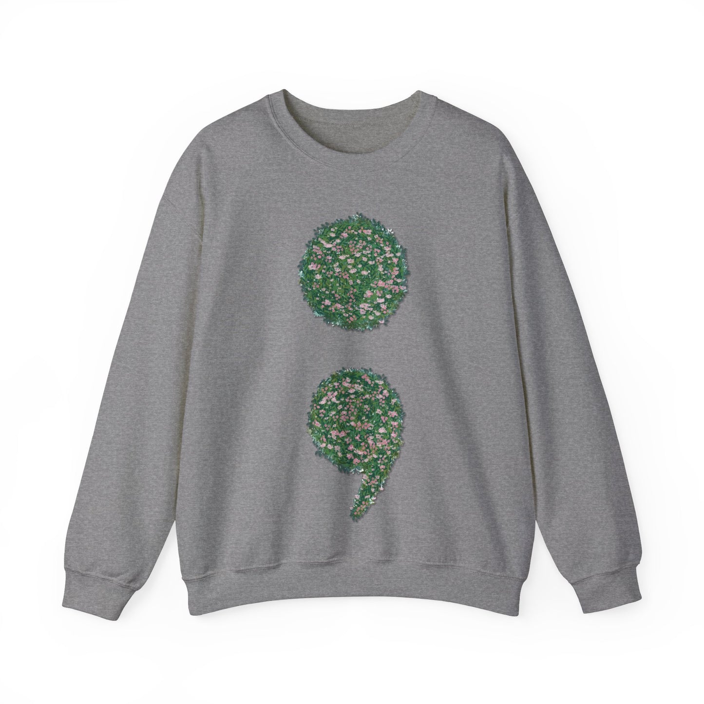 Flowers Semi-Colon Unisex Heavy Blend™ Crewneck Sweatshirt