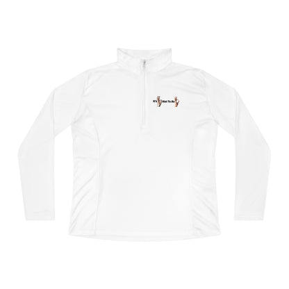 It's OK Not To Be OK Hands Ladies Quarter-Zip Pullover