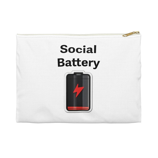 Social Battery Low Accessory Pouch