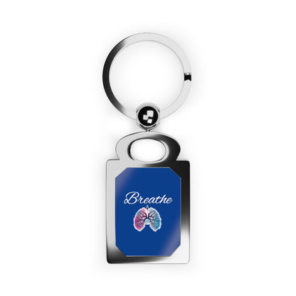 Breathe Rectangle Photo Keyring