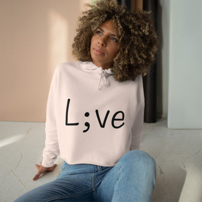 Semi-Colon L;ve Crop Hoodie