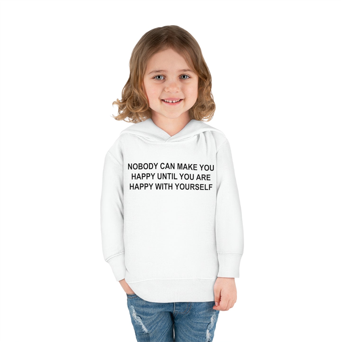 Happy with Yourself Toddler Pullover Fleece Hoodie