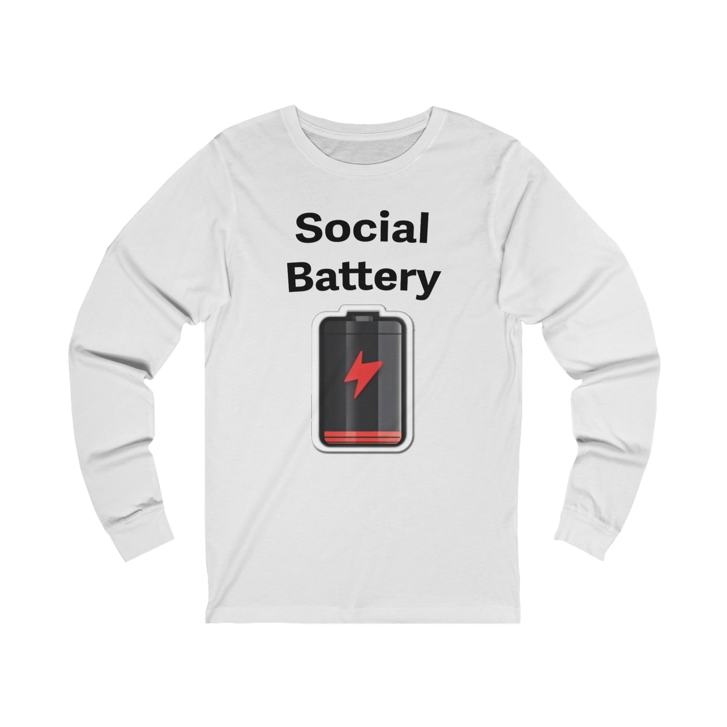 Social Battery Low Jersey Long Sleeve Tee