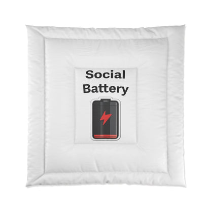 Social Battery Low Comforter