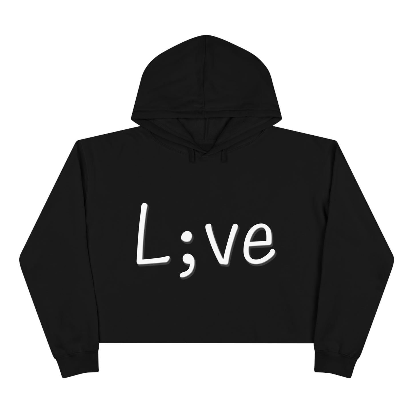 Semi-Colon L;ve Crop Hoodie