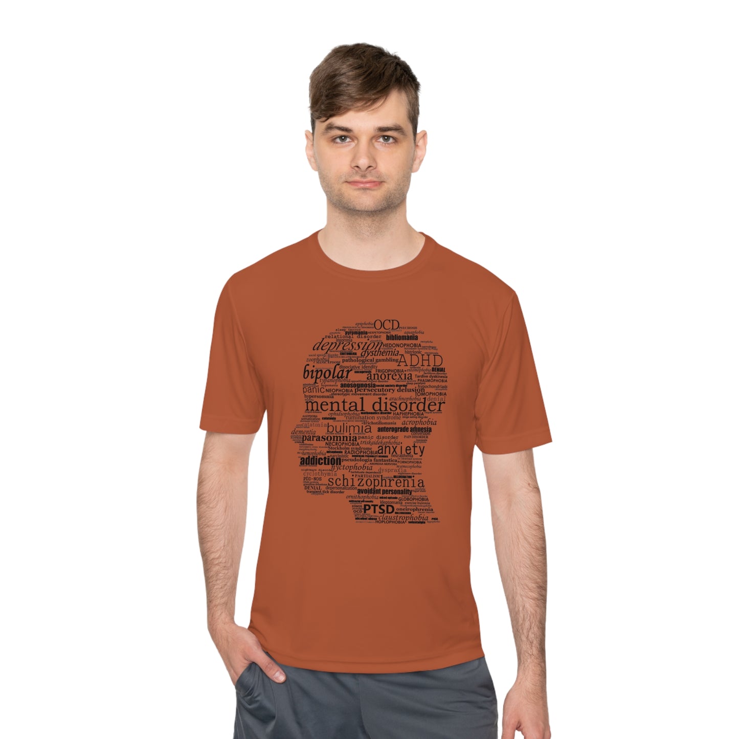 Mental Disorder Silhouette Moisture Wicking Tee