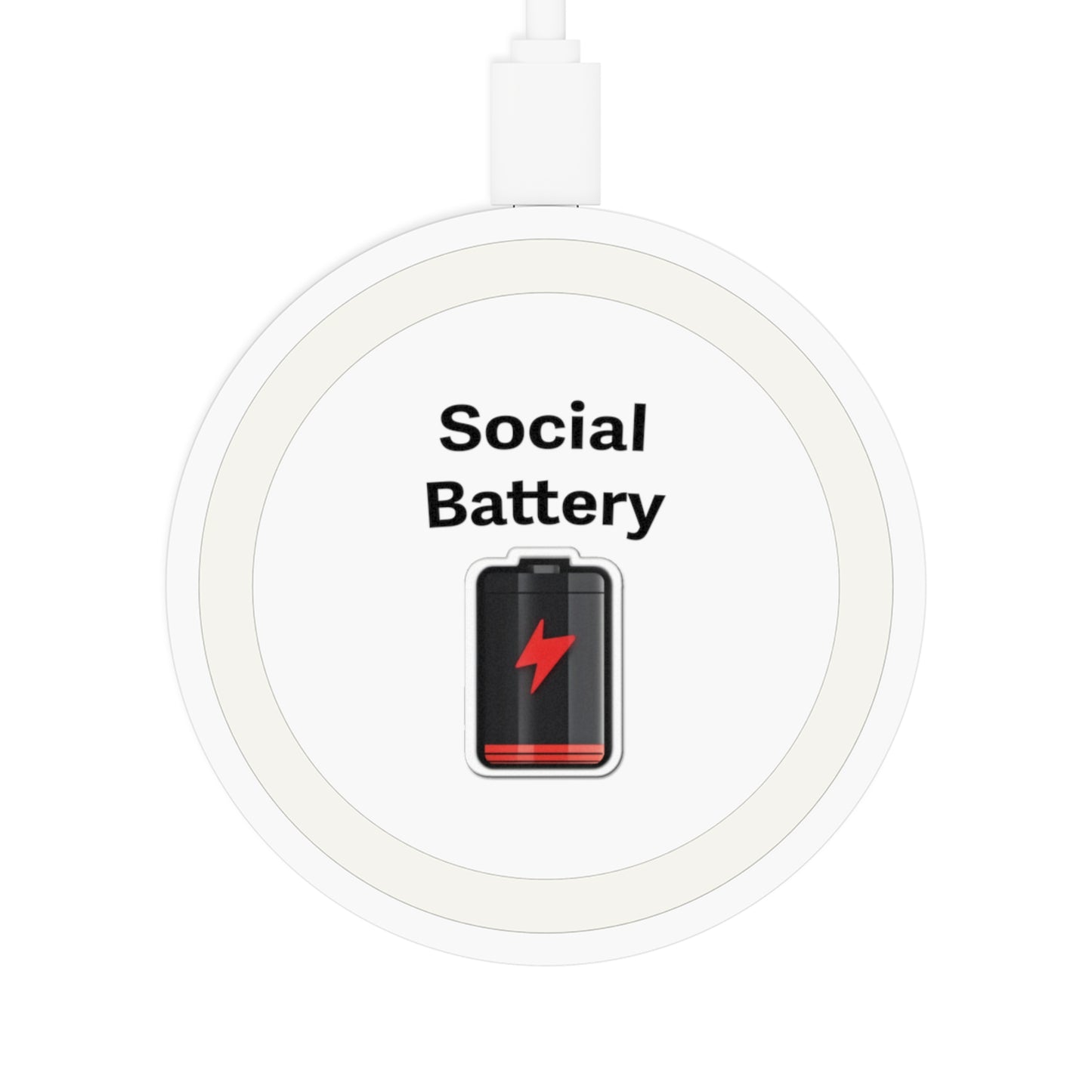 Social Battery Low Wireless Charging Pad