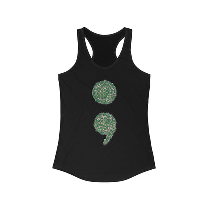 Flowers Semi-Colon Women's Ideal Racerback Tank