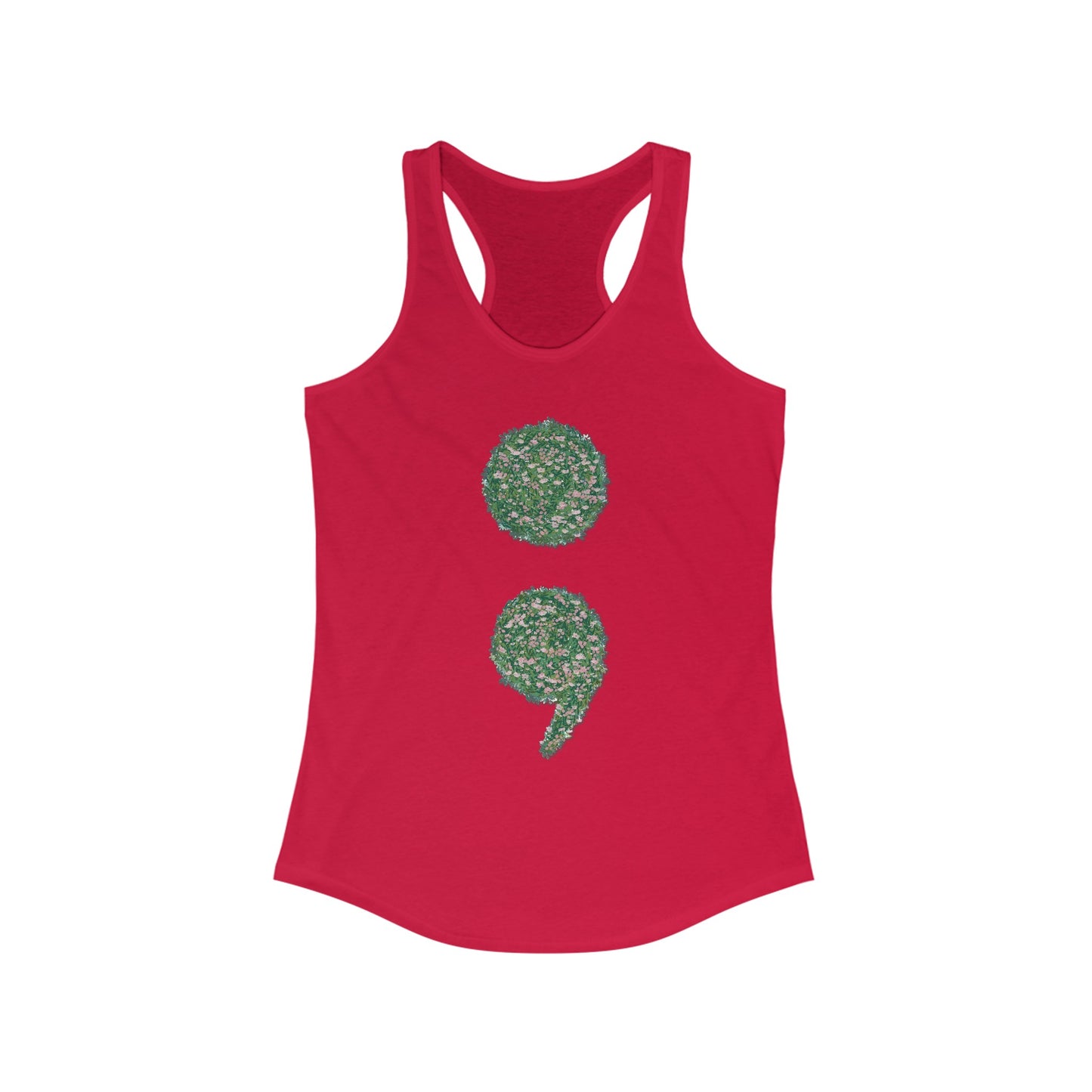 Flowers Semi-Colon Women's Ideal Racerback Tank