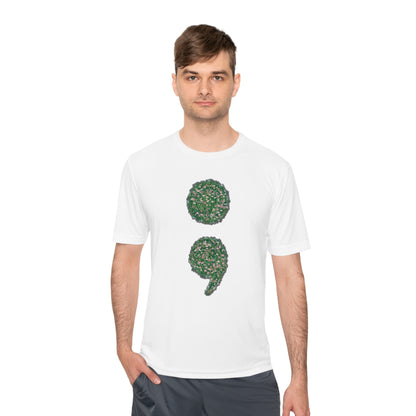 Flowers Semi-Colon Moisture Wicking Tee