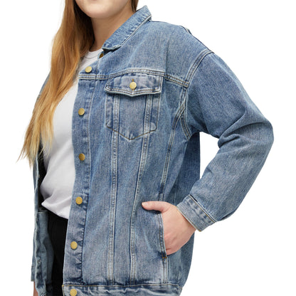 Flowers Semi-Colon Women's Denim Jacket