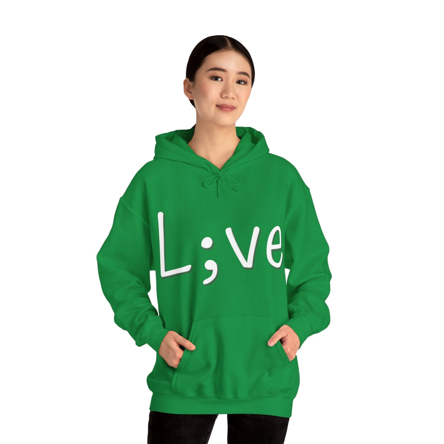 Semi-Colon L;ve Heavy Blend™ Hooded Sweatshirt