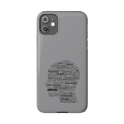 Mental Disorder Silhouette Slim Phone Cases