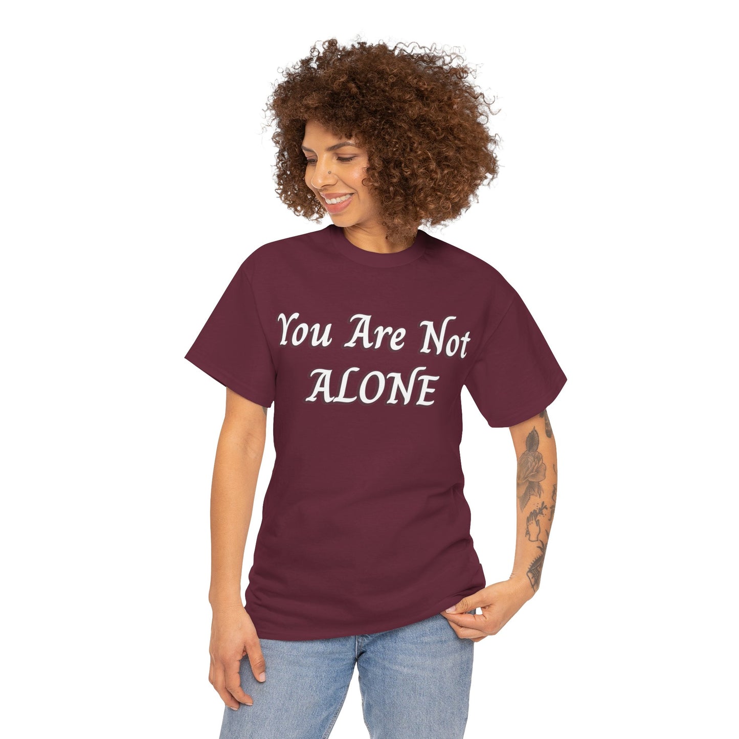 You Are Not Alone Unisex Heavy Cotton Tee