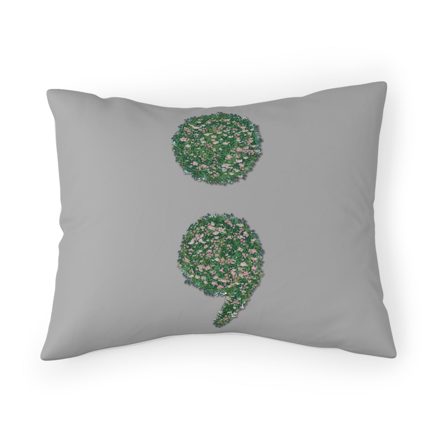 Flowers Semi-Colon Pillow Sham