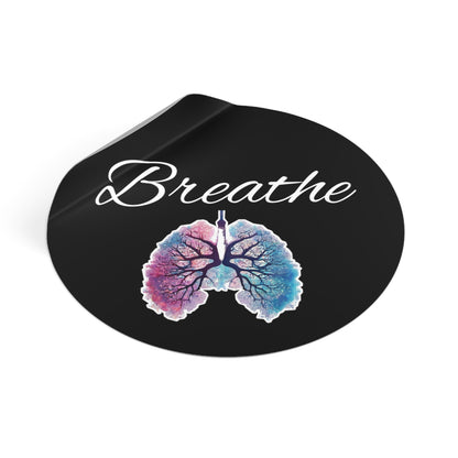 Breathe Round Vinyl Stickers