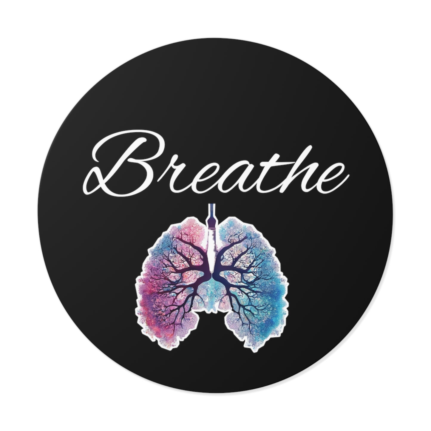 Breathe Round Vinyl Stickers