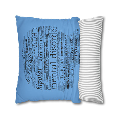 Mental Disorder Silhouette Spun Polyester Square Pillowcase