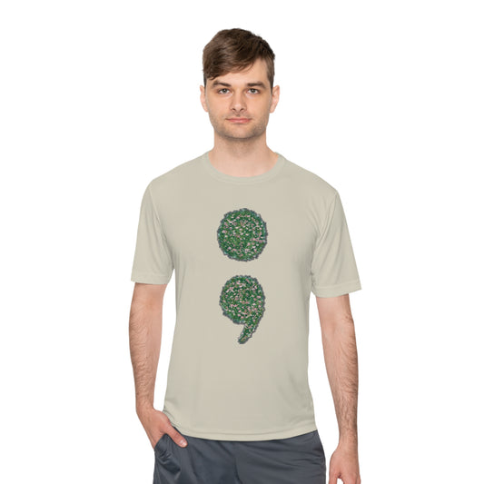 Flowers Semi-Colon Moisture Wicking Tee