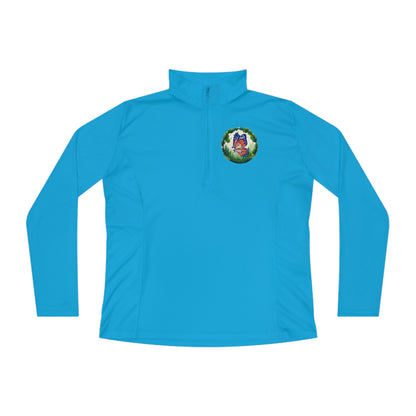 Semi-Colon Butterfly Ladies Quarter-Zip Pullover