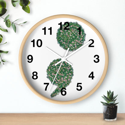 Flowers Semi-Colon Wall Clock