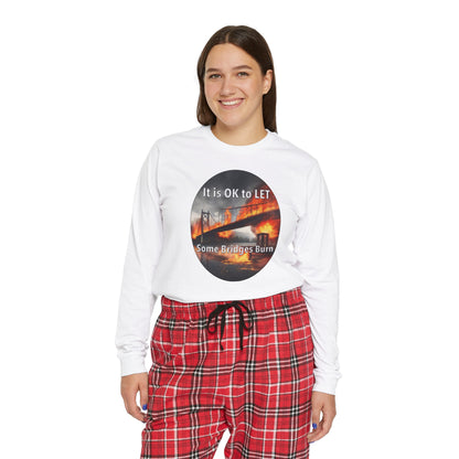 It is OK to let some Bridges Burn Women's Long Sleeve Pajama Set