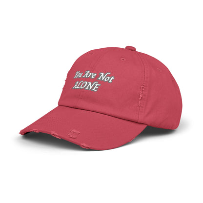 You Are Not Alone Unisex Distressed Cap