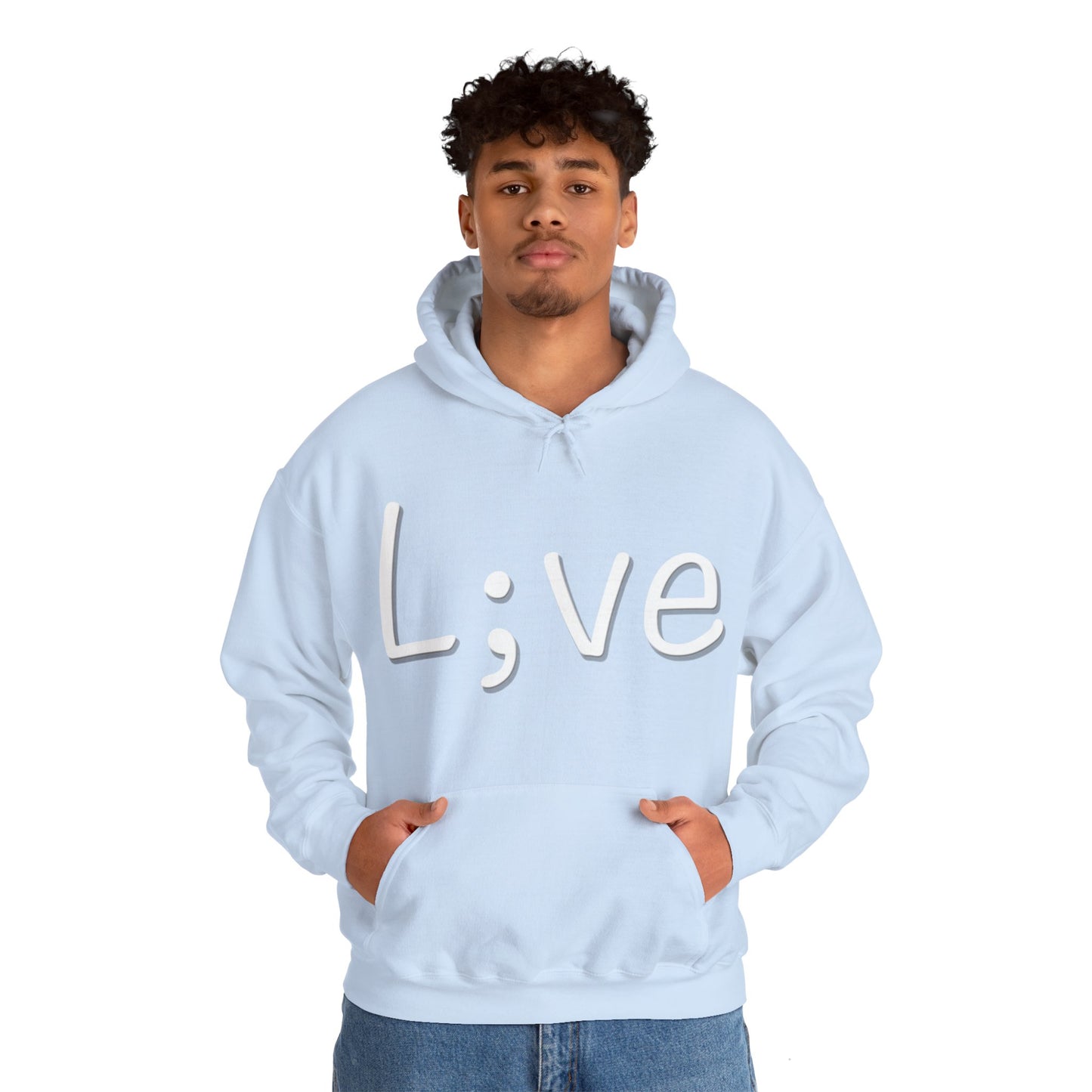 Semi-Colon L;ve Heavy Blend™ Hooded Sweatshirt