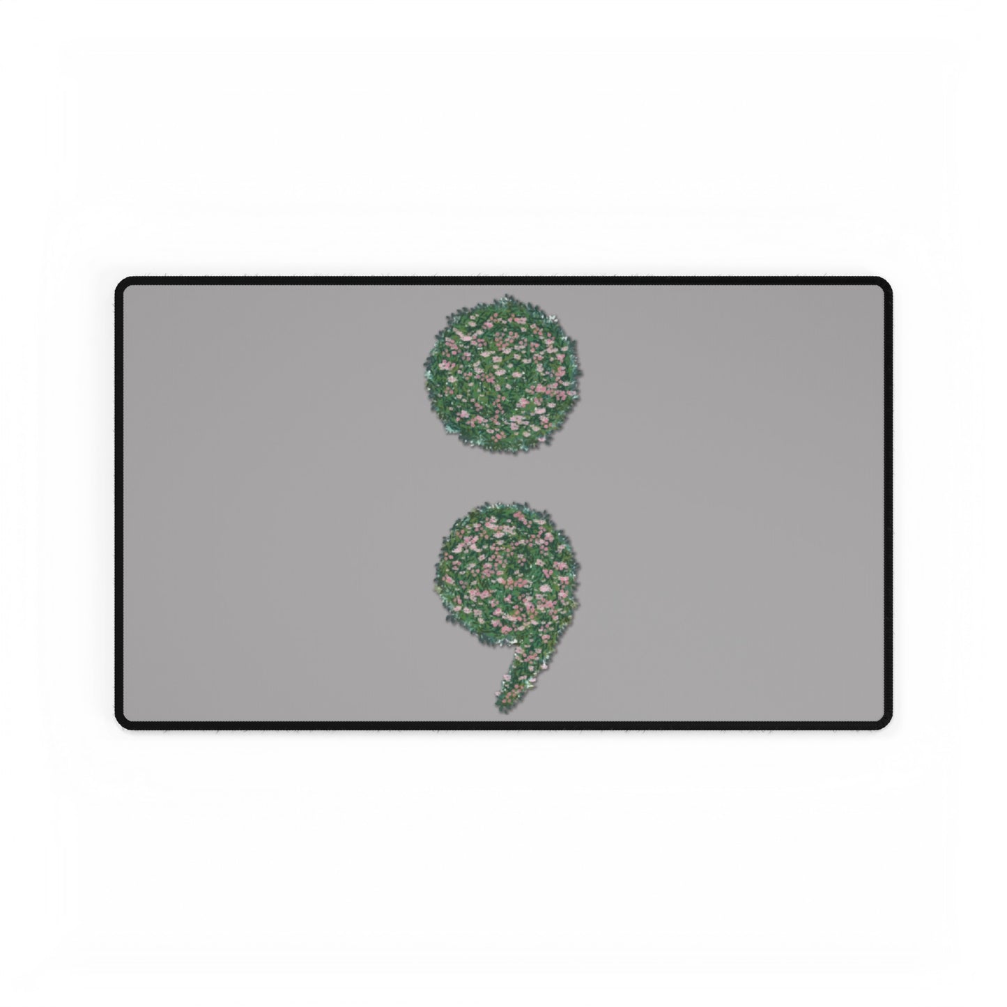 Flowers Semi-Colon Desk Mats