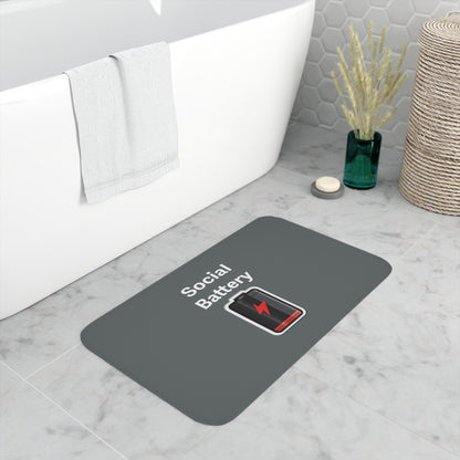 Social Battery Low Memory Foam Bath Mat