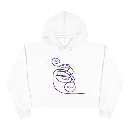 The Journey is Never Linear Crop Hoodie