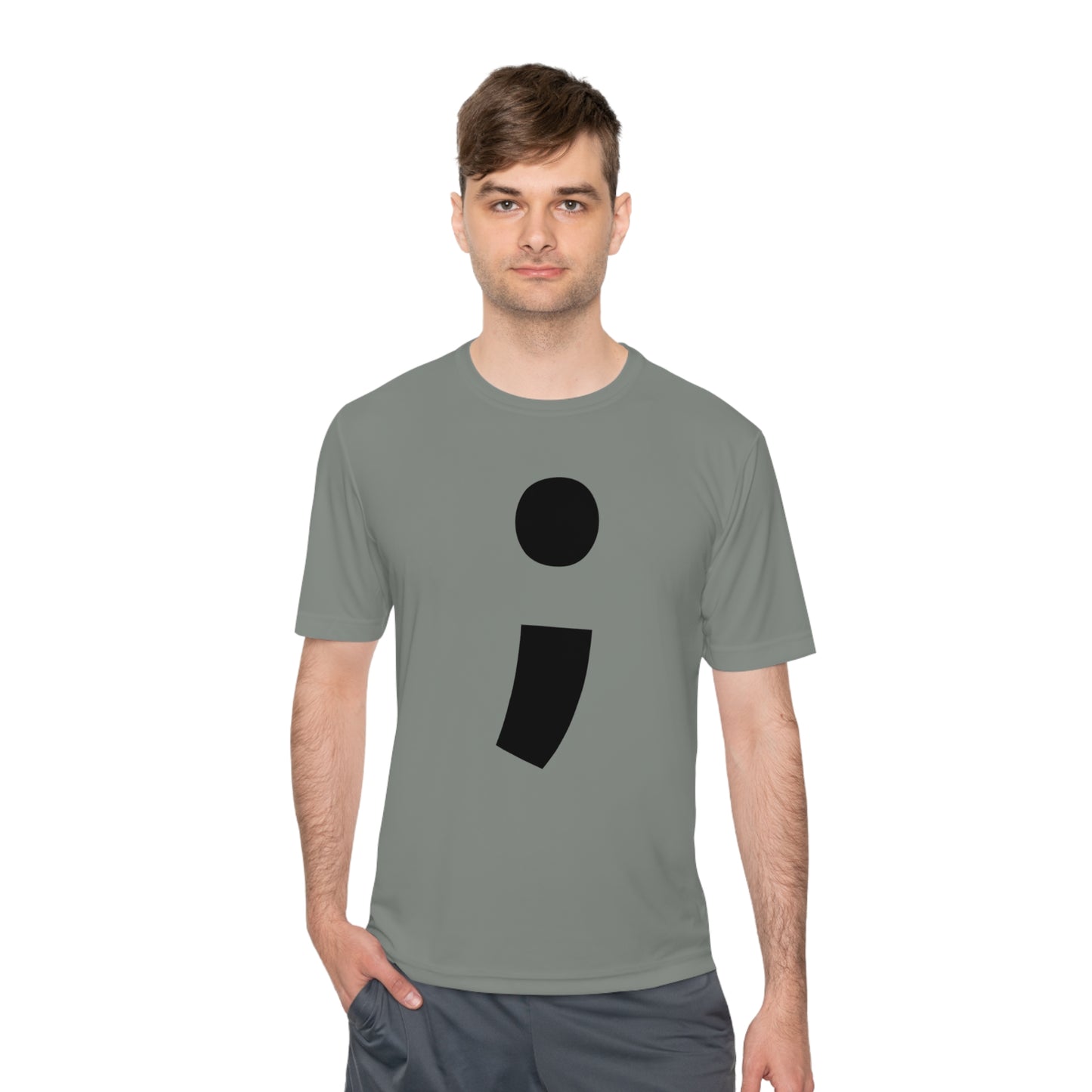 Semi-Colon ; Moisture Wicking Tee