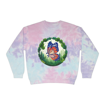 Semi-Colon Butterfly Unisex Tie-Dye Sweatshirt