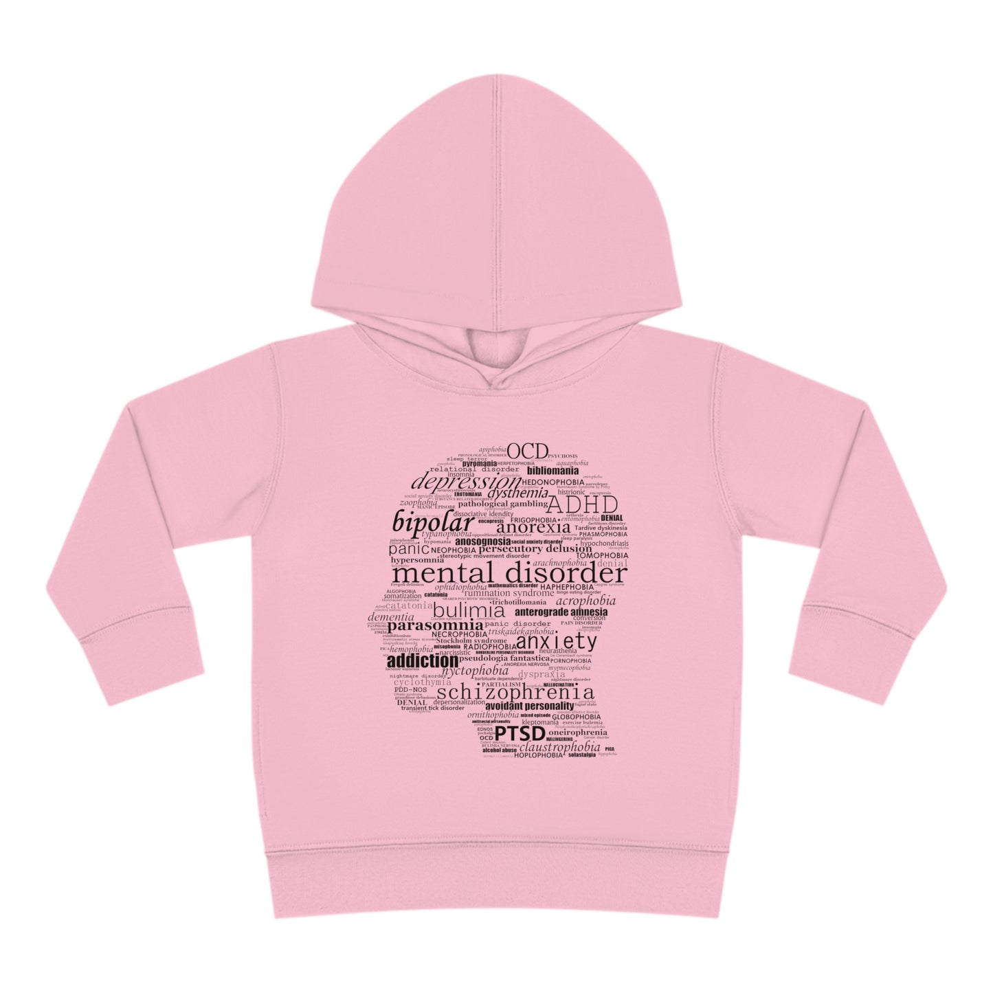 Mental Disorder Silhouette Pullover Fleece Hoodie