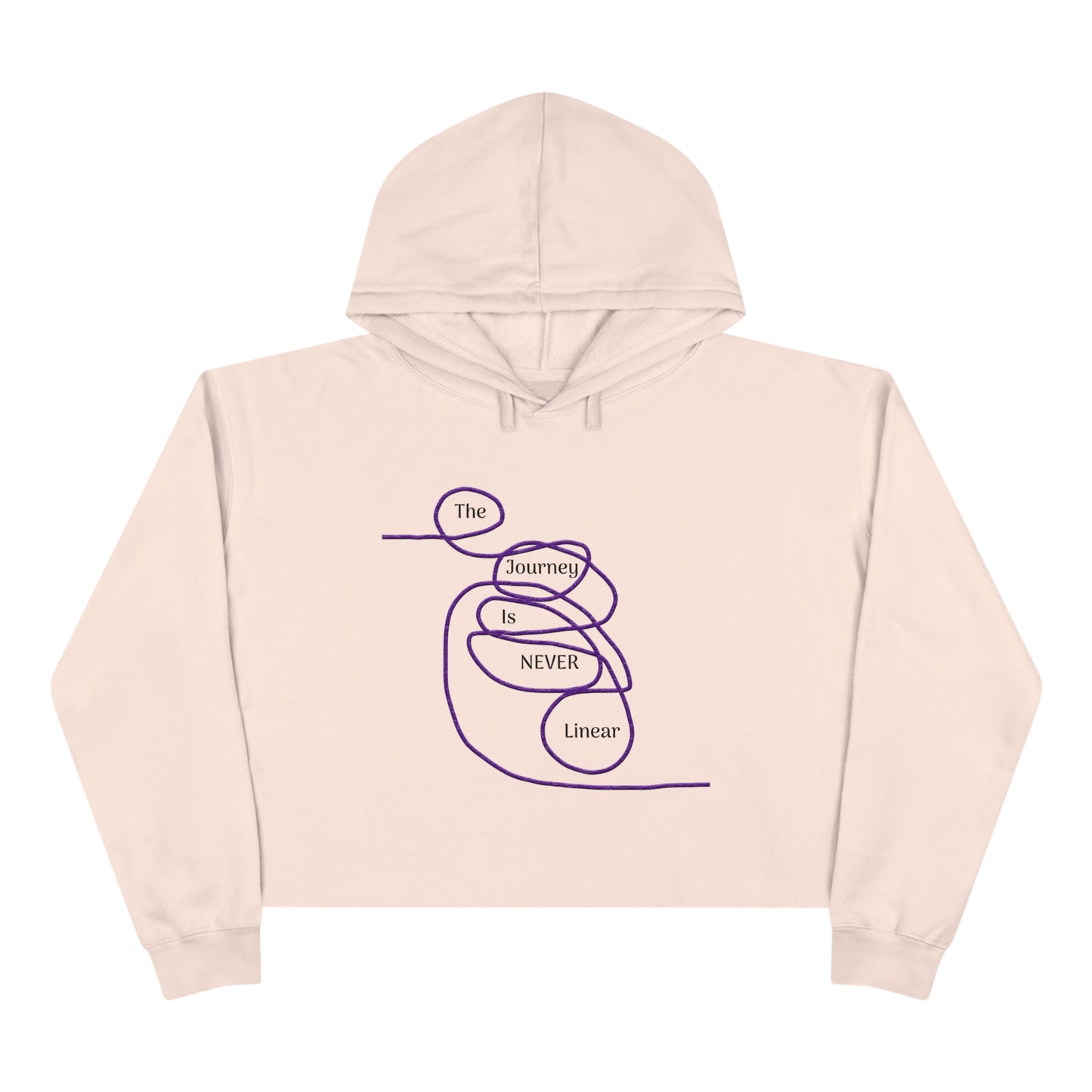 The Journey is Never Linear Crop Hoodie