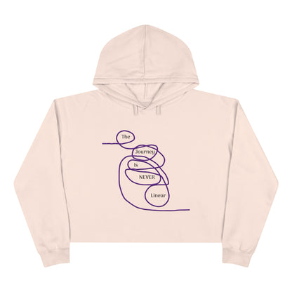 The Journey is Never Linear Crop Hoodie