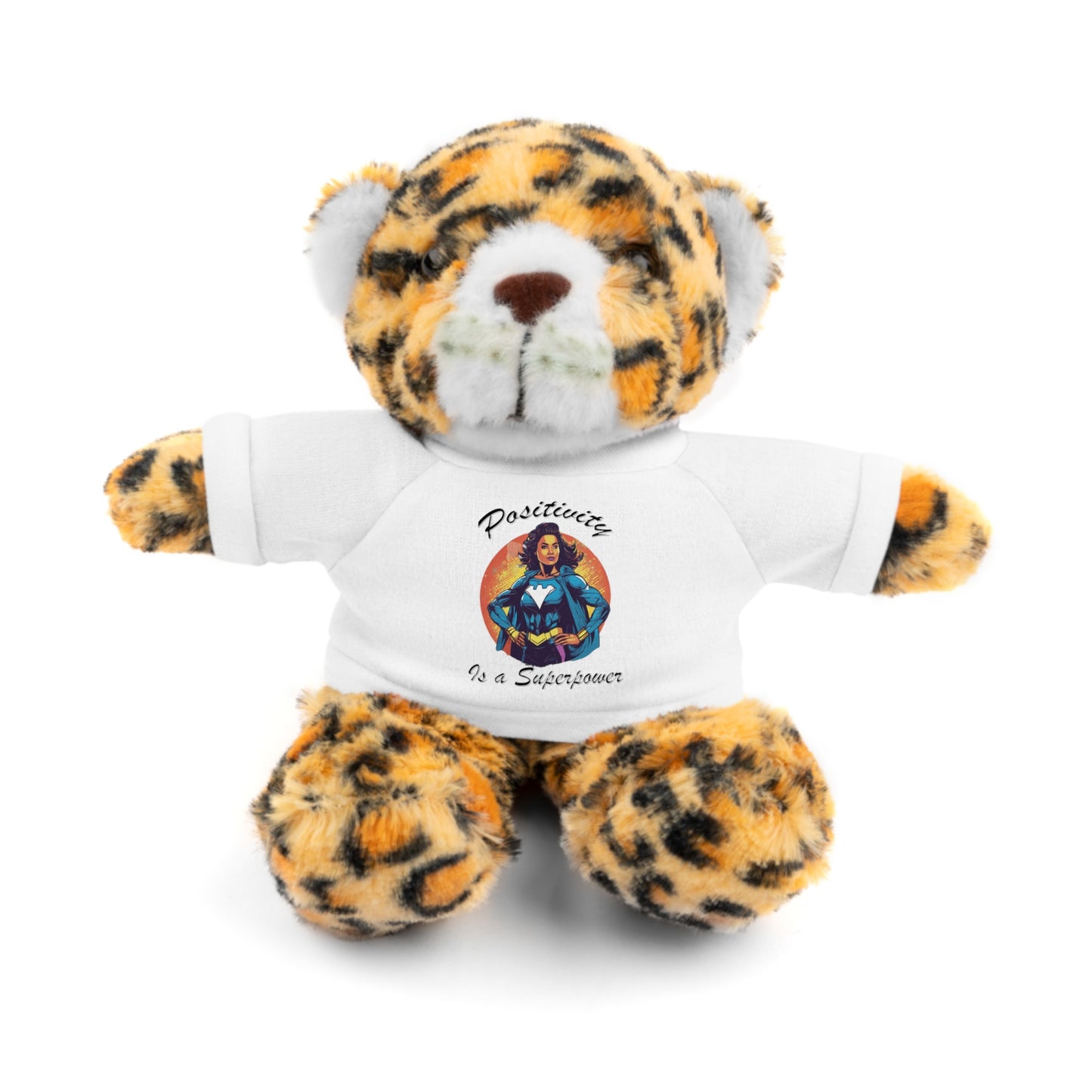 Positivity is a Superpower Female Superhero Stuffed Animals with Tee