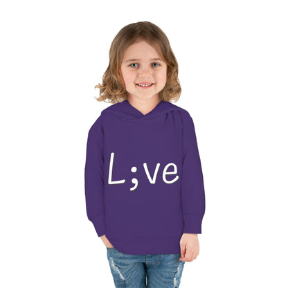 Semi-Colon L;ve Toddler Pullover Fleece Hoodie