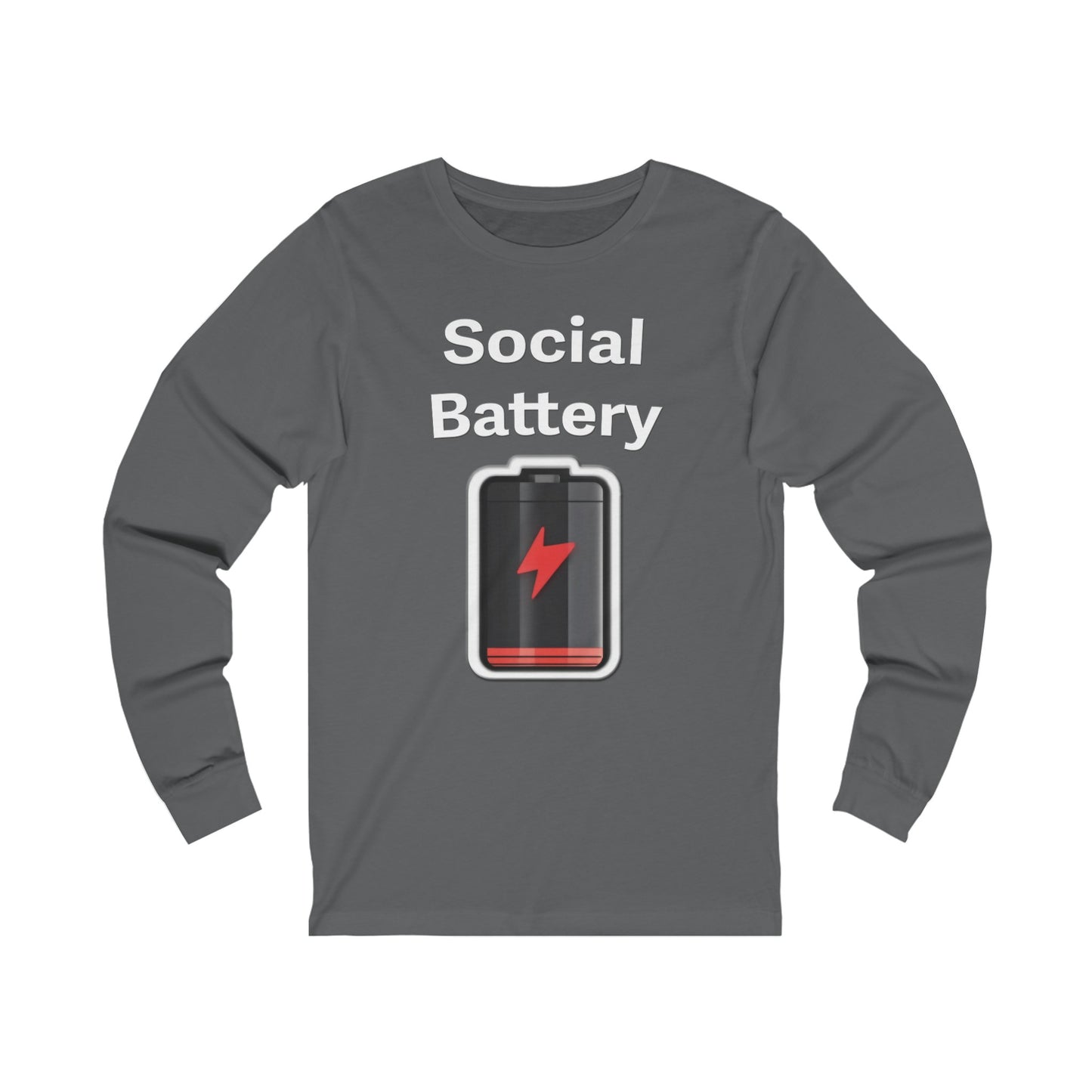 Social Battery Low Jersey Long Sleeve Tee