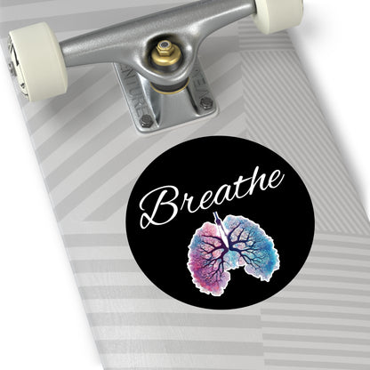 Breathe Round Vinyl Stickers