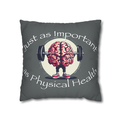 Mental Health Muscle Spun Polyester Square Pillowcase