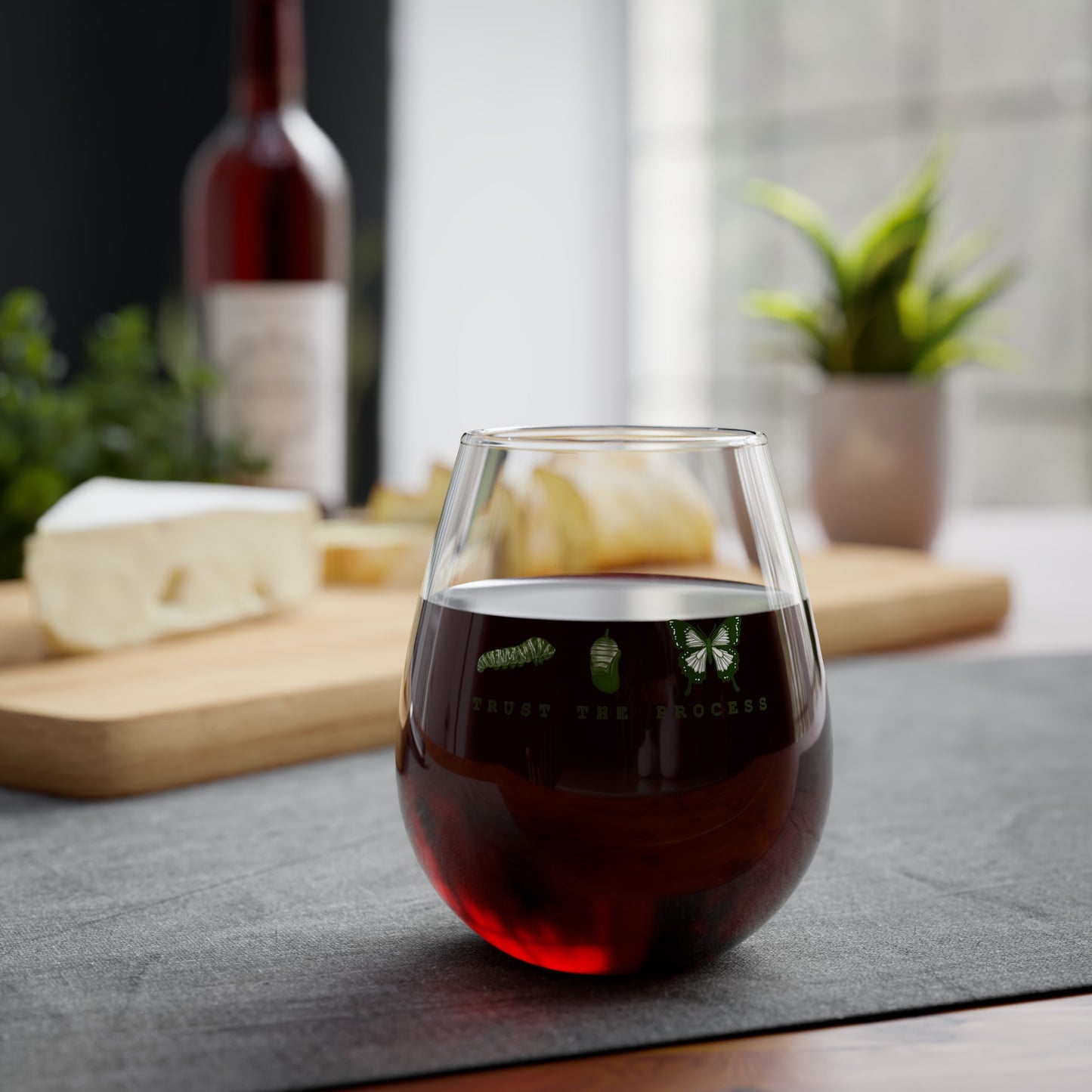 Trust The Process 12oz Stemless Wine Glass