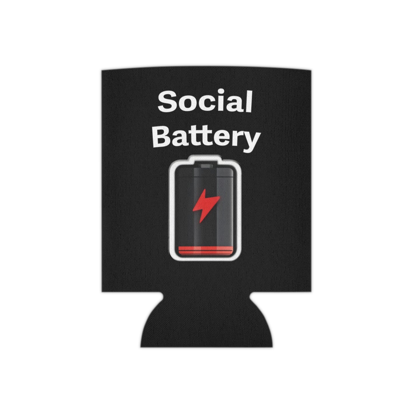 Social Battery Low Can Cooler