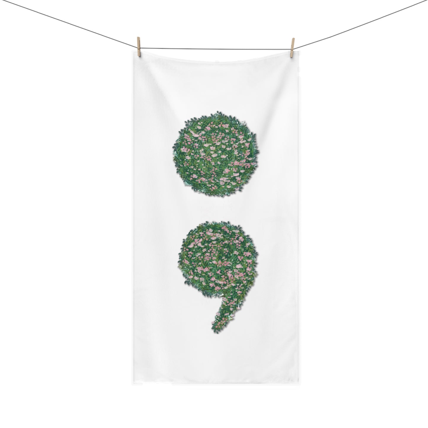 Flowers Semi-Colon Mink-Cotton Towel