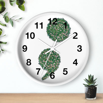 Flowers Semi-Colon Wall Clock