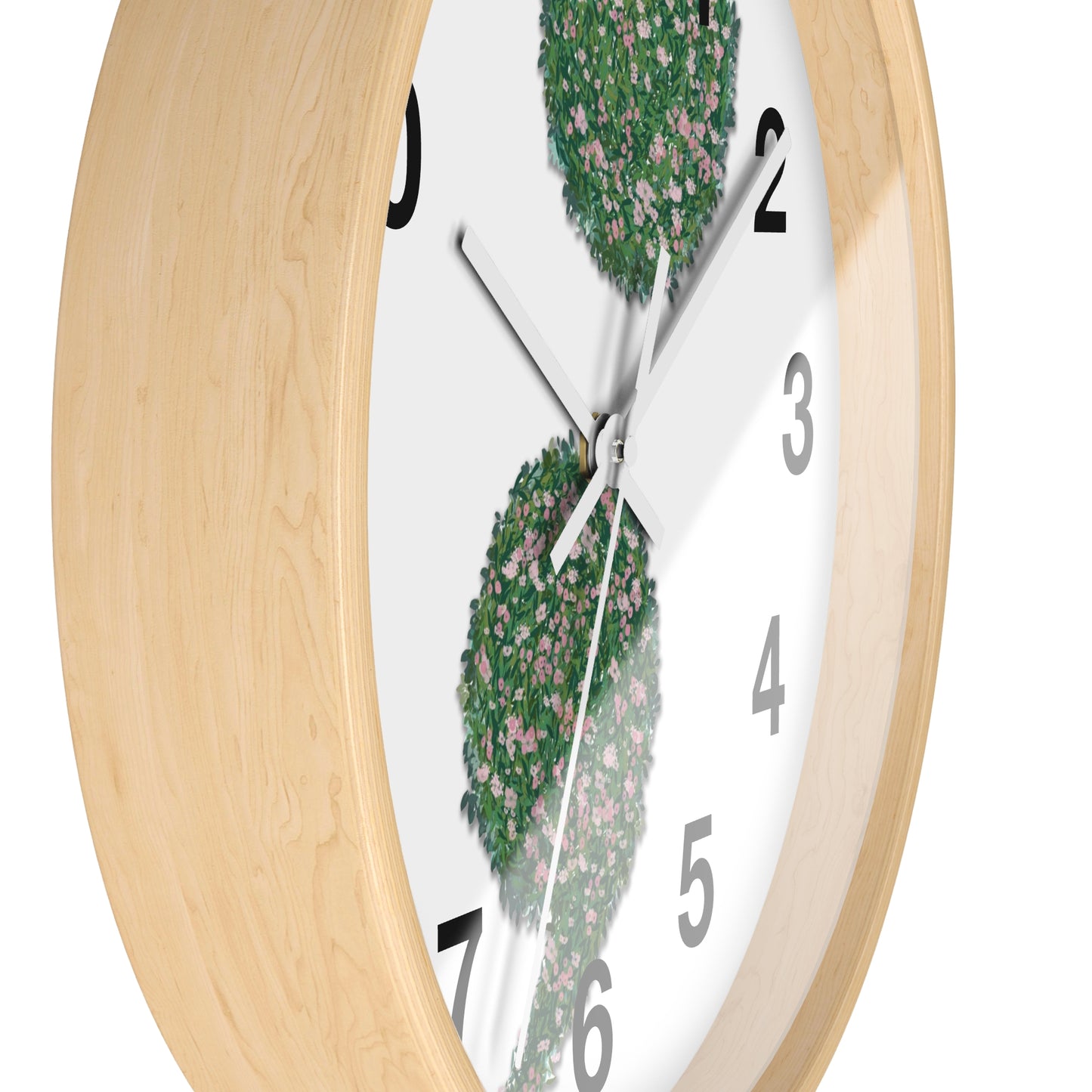 Flowers Semi-Colon Wall Clock